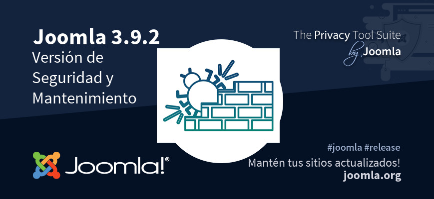 Joomla 3.9.2 - Versión de seguridad - Mantén tus sitios actualizados - joomla.org
