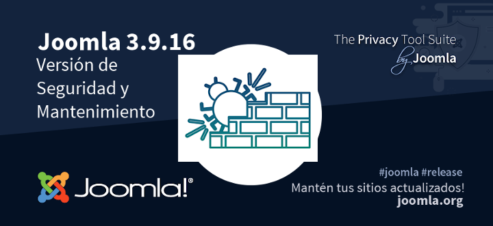 Joomla 3.9.16 ya está disponible